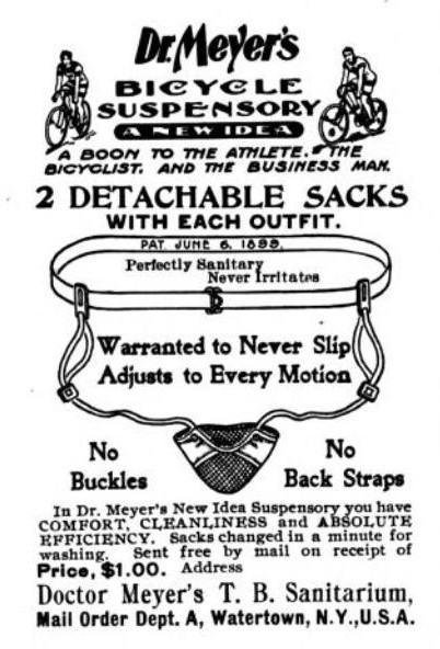 Jocks strap for cyclists from 1901