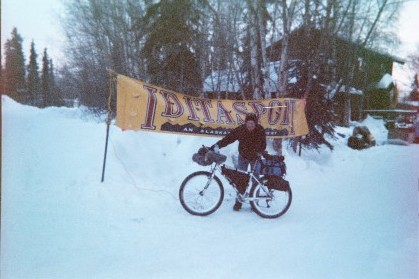 The day after at the finish line in McGrath, Alaska