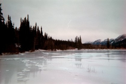 Where I broke through the ice outside of Rohn, Alaska